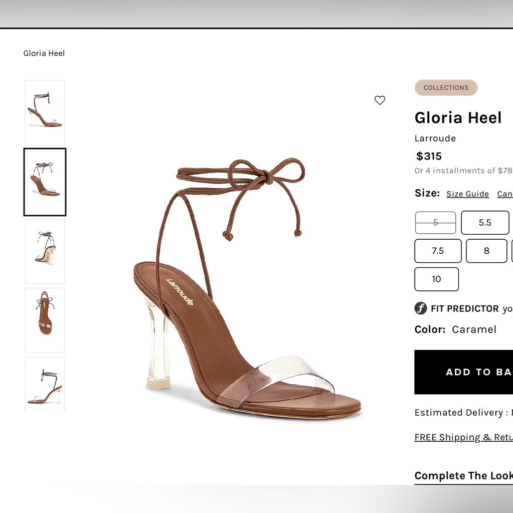 Larroude Gloria Heel Brown Size 10 New